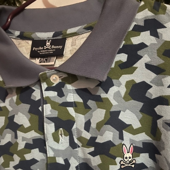 Psycho Bunny Camouflage Polo Shirt size 8 - Picture 3 of 4